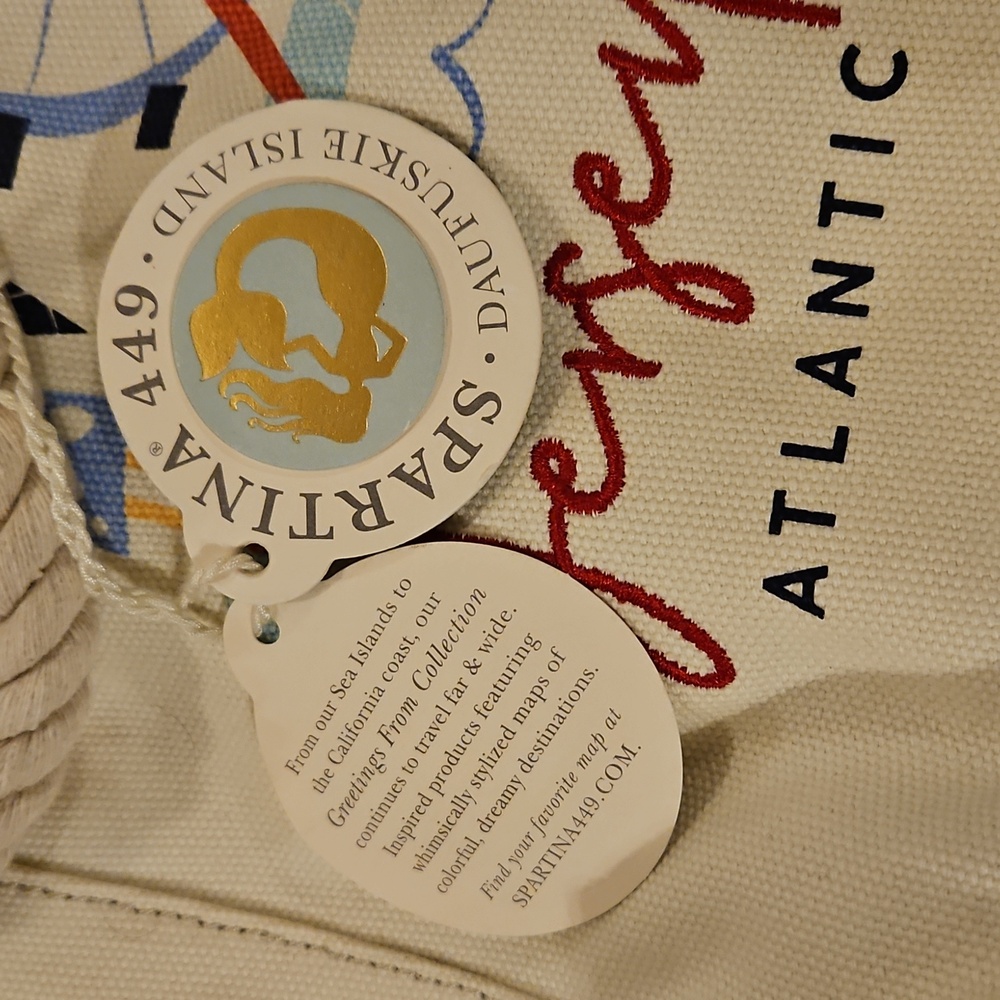 NWT Spartina 449 Greetings from Jersey Shore Tote - Picture 2 of 6
